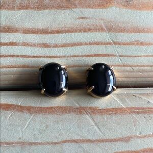 Elegant Black and Gold Stud Earrings